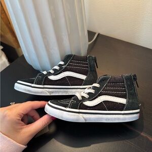 Vans Kids Black and White High-Top Sneakers
